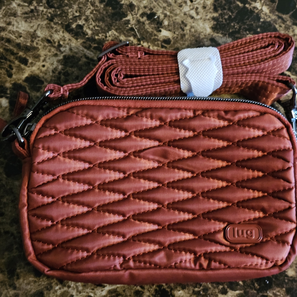 Lug Quilted Crossbody Bag - Red
